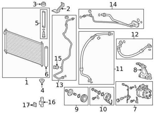 Genuine 2012-2015 honda civic condenser 80110-ts4-t01