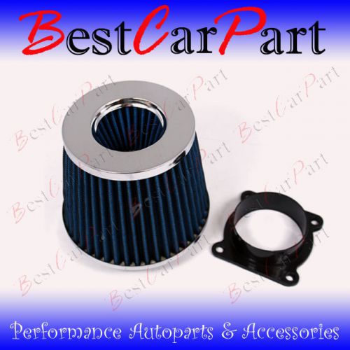 Blue mass air flow sensor maf adapter + filter for 03-06 murano 3.5 v6