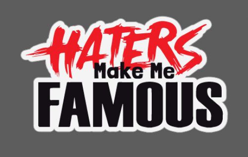 Haters make me famous #140 sticker jdm boom hellflush tein domo honda drift stan