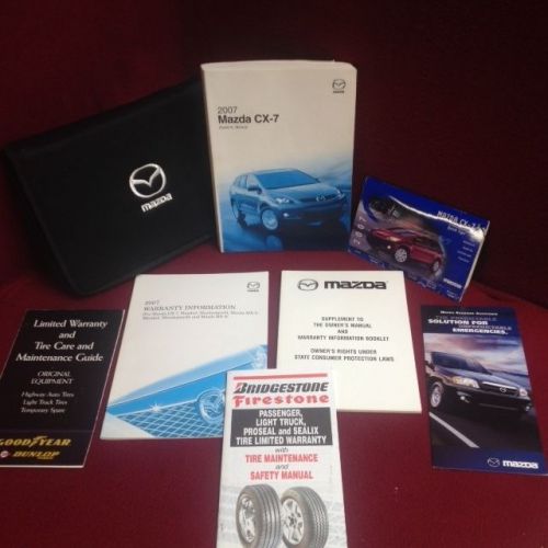 2007 mazda cx-7 cx7 owners manual with warranty guide, supplements and case