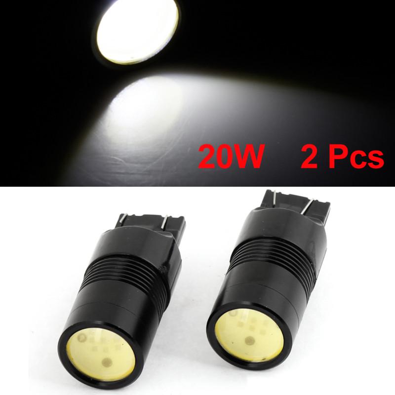 2pcs t20 7443 20w white smd led car turn signal reverse brake light corner lamp