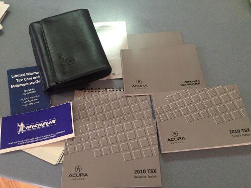 2010 acura tsx owners manual set 10 guide w/case