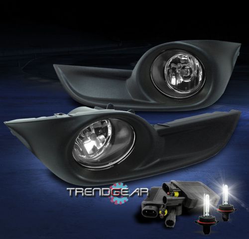 Bumper driving chrome fog light w/8k hid+cover+switch for 13-15 altima sedan 4dr