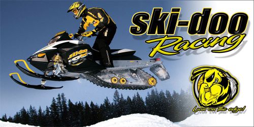 Ski doo snowmobile racing snocross garage banner - livin on the edge