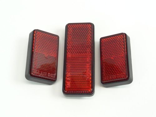 2002-2011 02-11 yamaha yw50 yw 50 zuma rear side reflectors warning set