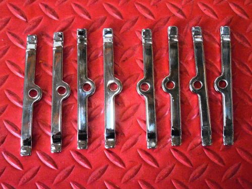 Valve cover spreader bars chrome steel small block chevy chevrolet set of 8  new