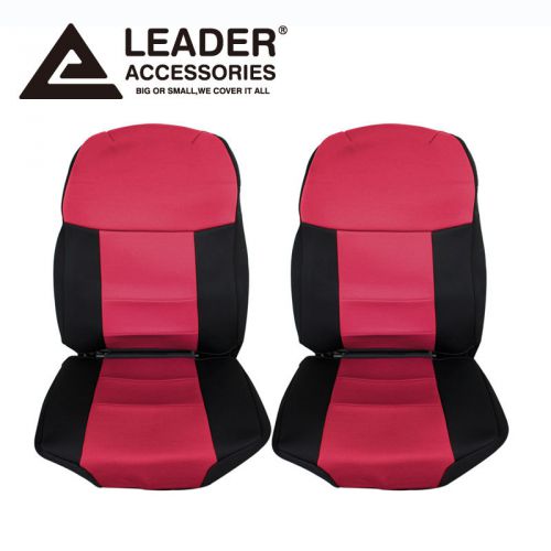 1976-1986 custom 2x front seat covers jeep wrangler cj 2 door red/black