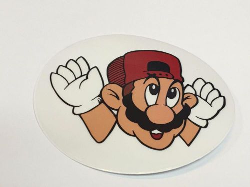 Skate board sticker, decal, mario, awesomely cool, 3&#034;