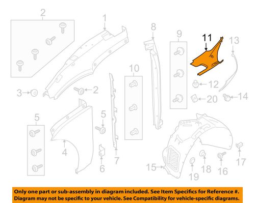 Porsche oem 2015 macan fender-rear cover right 95b806584b1e0