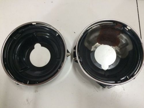 1960&#039;s gm chevrolet nos headlight buckets with stainless trim rings