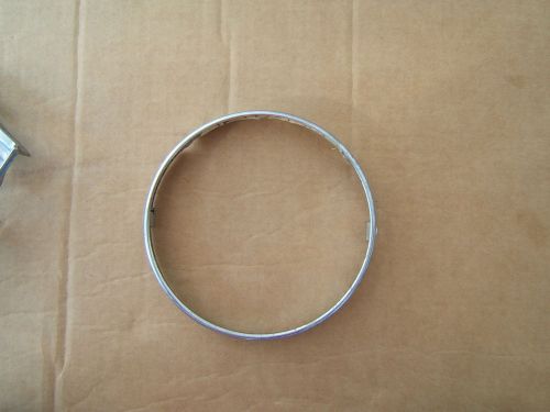 Vintage hassia sae h67 opel kadett chrome headlight retaining ring 1968 - 1970