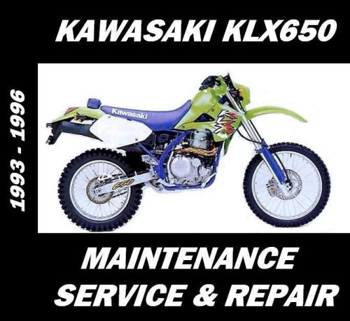 Kawasaki klx650 klx 650 maintenance tune-up service repair rebuild manual