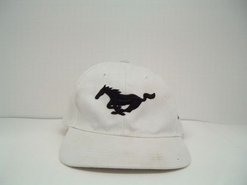 Mustang racing horse hat cap adjustable white