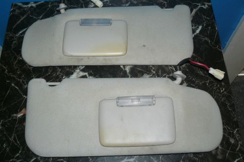 2006 mitsubishi eclipse sun visor set pair left right covered lighted mirrors