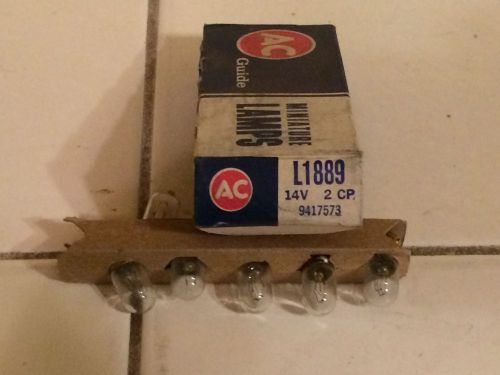 Box vintage ac guide l1889 light lamp nos nib 14v bulbs car old truck chevrolet