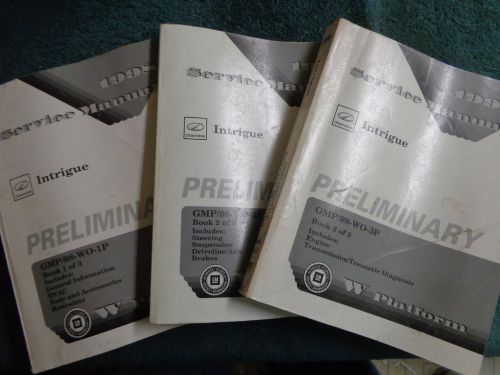 1999 oldsmobile intrigue early shop manual set / original preliminary book set!