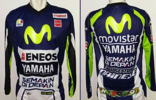 New valentino rossi movistar yamaha riding pit t-shirt motogp m l xl asian sz