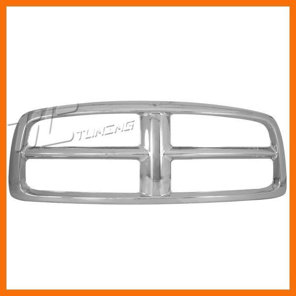 Front grille outer shell chrome plastic frame 2003-2005 dodge ram r1500 w/o mega