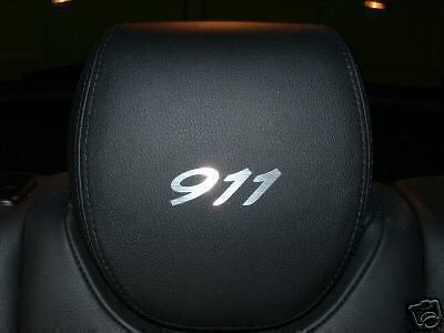 4  911 logo headrest badge 911 993 996 964 930 997 991
