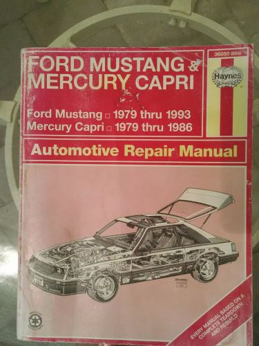 Ford mustang 1979-1993 &amp; mercury capri 1979 1986 haynes repair manual.