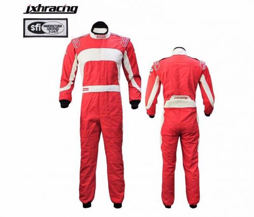 Jxhracing sfi 100% cotton 1 layer fireproof one piece auto karting suit c021