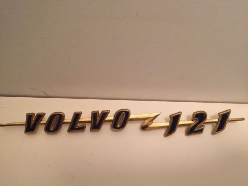 Authentic volvo 121 amazon gold &amp; black emblem badge rare good condition