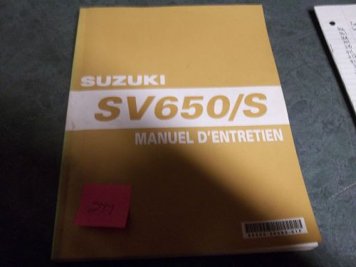 Suzuki dealer  service manual sv650 /s  printed 1998