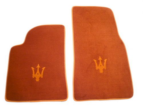 Cognac vel. floor mats for maserati spyder 4200 + spyder cambiocorsa - ex stock