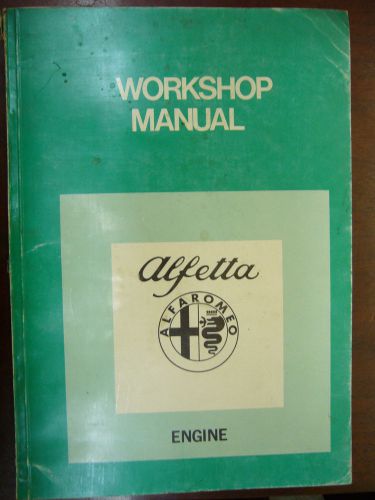 Alfa romeo alfetta workshop manual, factory original