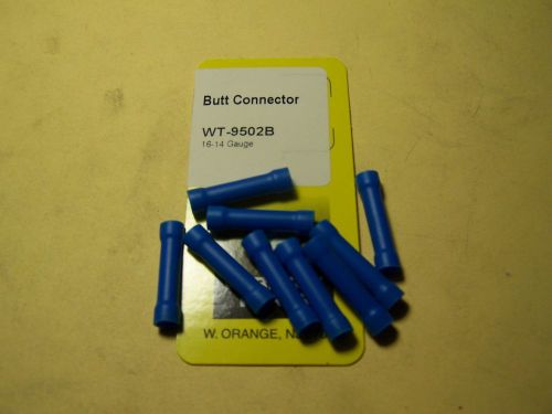 Electrical terminal - butt/splice connectors - 16-14 ga, blue - 9pcs