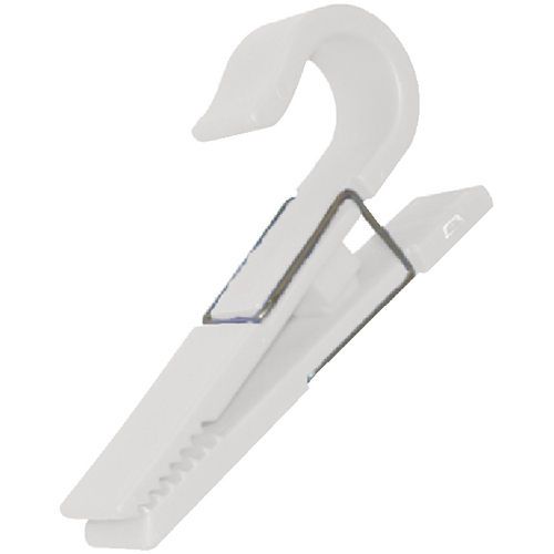 Rv boat/marine white storage clip fits 7/8&#034; rails - 2 pack