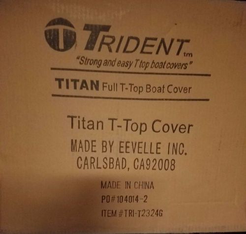 Trident full trailerable t-top boat cover (fits 23&#039;6&#034;- 24&#039;5&#034; l x 102&#034; beam) grey