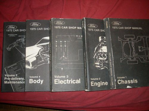 Ford 1975 car shop manual set