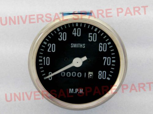 Vintage bike replica smith speedometer black 0-80 mph bsa royal enfied triumph