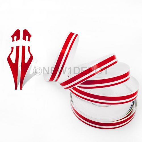 385&#039;&#039; red double pin stripe pinstriping tape vinyl decal sticker for lincoln nd