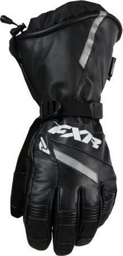 Fxr mens black leather gauntlet cold weather snowmobile gloves- l- xl-2xl-3xl