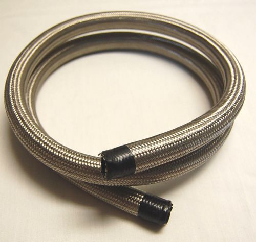 Spectre 29204 stainless steel flex 1/4 fuel line 4&#039; long braid braided hose