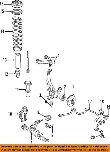 Honda oem 51320-s04-003 sway bar link/suspension stabilizer bar link