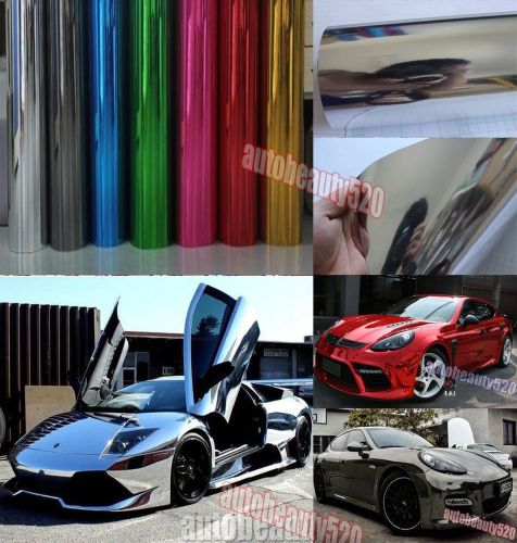 Hot auto glossy mirror chrome series entire wrap vinyl sticker - 60&#034; width fedex