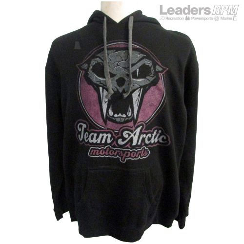 Arctic cat new oem women&#039;s skull hoodie, m, black w/ pink, 5223-972