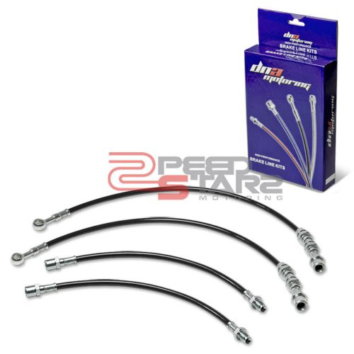 Supra mark iii black pvc coat stainless hose brake lines/cable front+rear drum