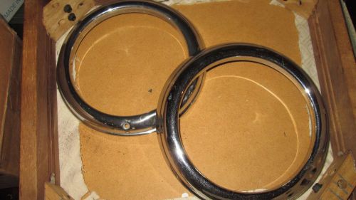 Original mercedes 190sl 300sl headlight chrome ring bezel -oem (set of 2)