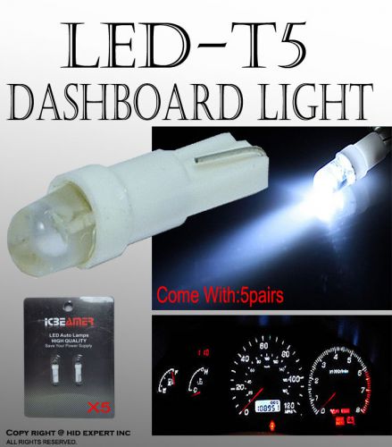 Icbeamer 10pcs car vehicle t5 dashboard license plate light white 1led ri9144