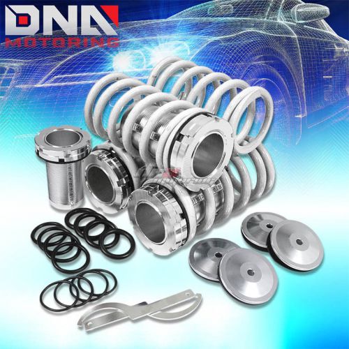 Adjustable 1-4&#034; scale suspension white coilover lowering spring 88-00 civic/dc2