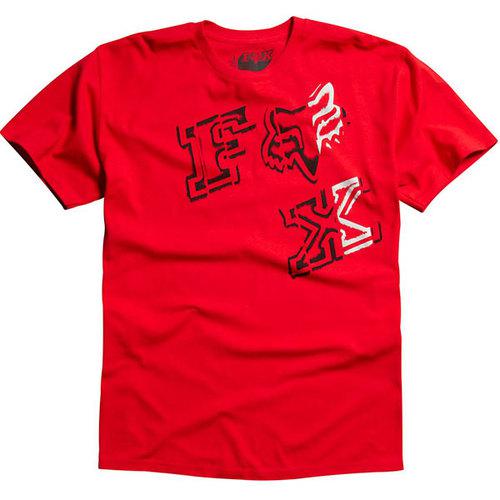 Fox racing charmer youth boys short sleeve t-shirt scarlet/red lg