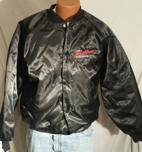 Vintage westark the heartbeat of america chevrolet nylon jacket size xl