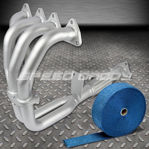 4-2-1 stainless ceramic manifold header for honda prelude bb6+blue heat wrap