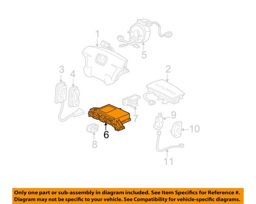 Honda oem civic supplemental restraint system-diagnostic module 77960s5aa87