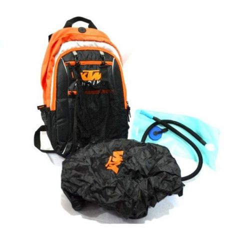 Ktm orange off road motorcycle motocross riding helmet carry water bag backpack