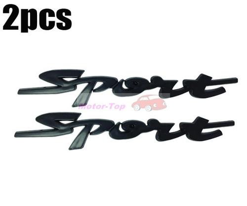 2x black sport abs rear emblem badge decal sticker for toyota jeep ford  vw bmw 